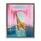 Stupell Industries Glam Giraffe with Pink Arches Floating Frame, design by Ziwei Li